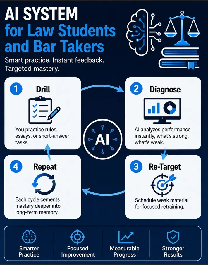 AI system for Law Students and Bar Takers