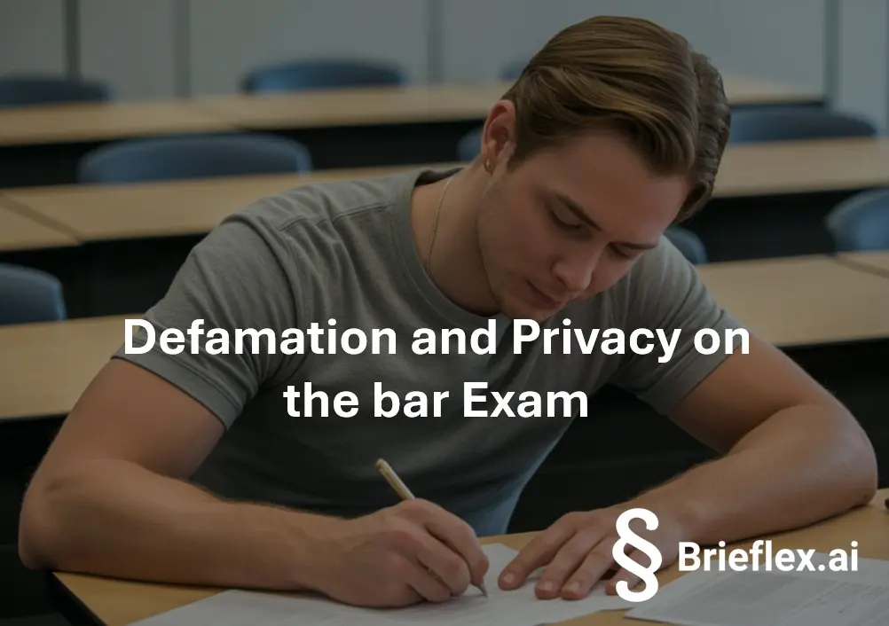 Defamation and Privacy on the bar Exam: Words, Fault, Reputation
