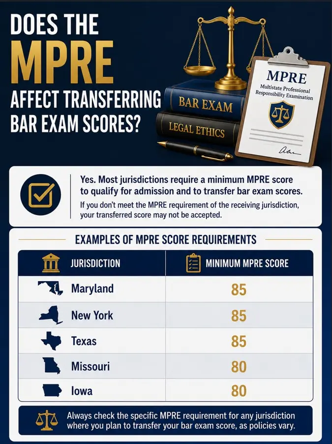Does the MPRE affect transferring bar exam scores