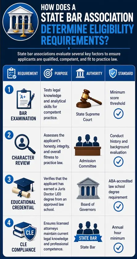 How does a State Bar Association determine eligibility requirements