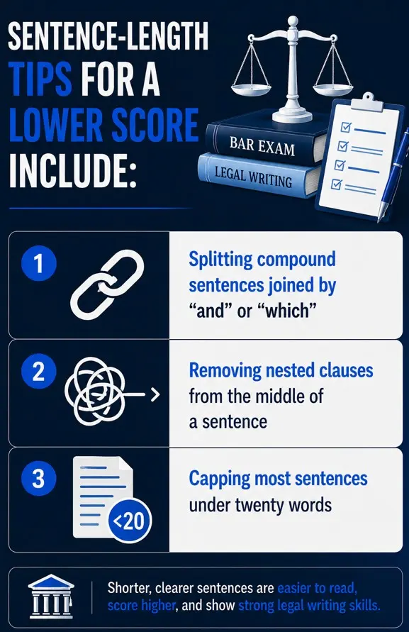 How does sentence length affect the Flesch-Kincaid index?
