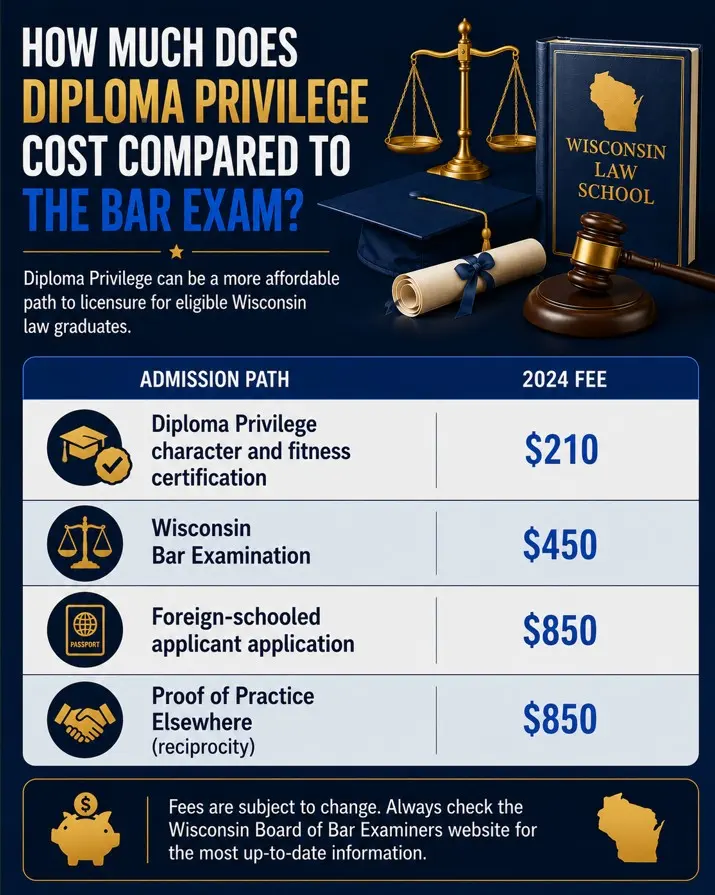 How much does Diploma Privilege cost compared to the bar exam?
