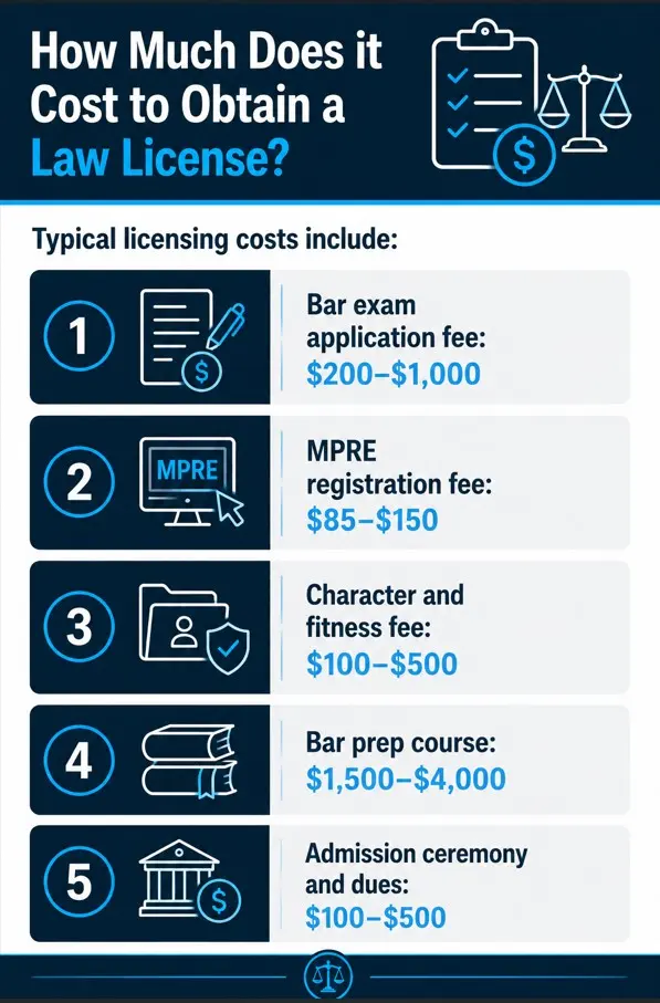 How Much Does it Cost to Obtain a Law License?
