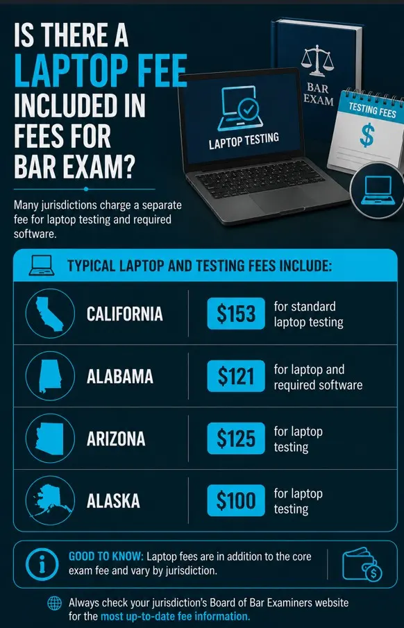 Is there a laptop fee included in Fees for Bar Exam?