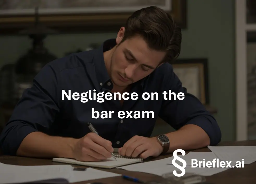Negligence on the bar exam: Defenses, Duty, Breach, Causation, Damages