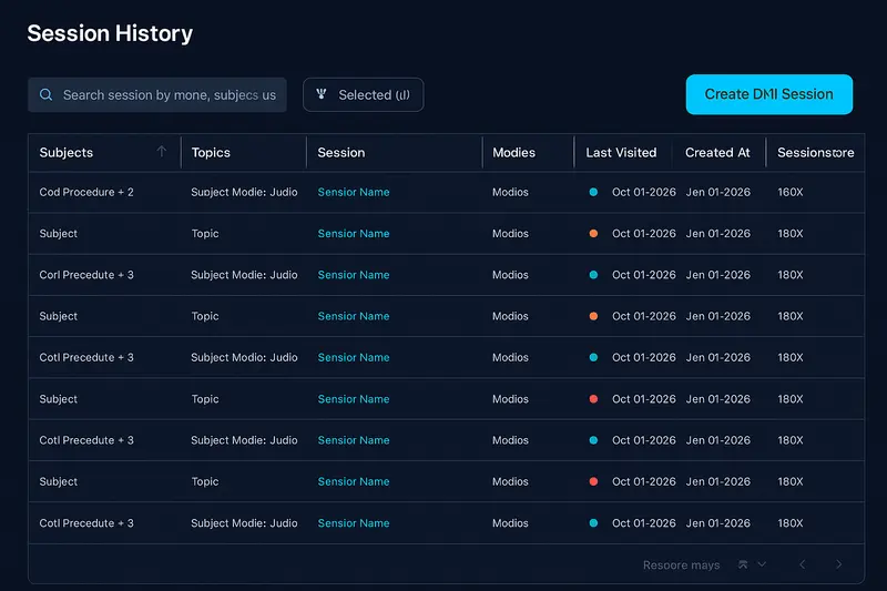 Session history
