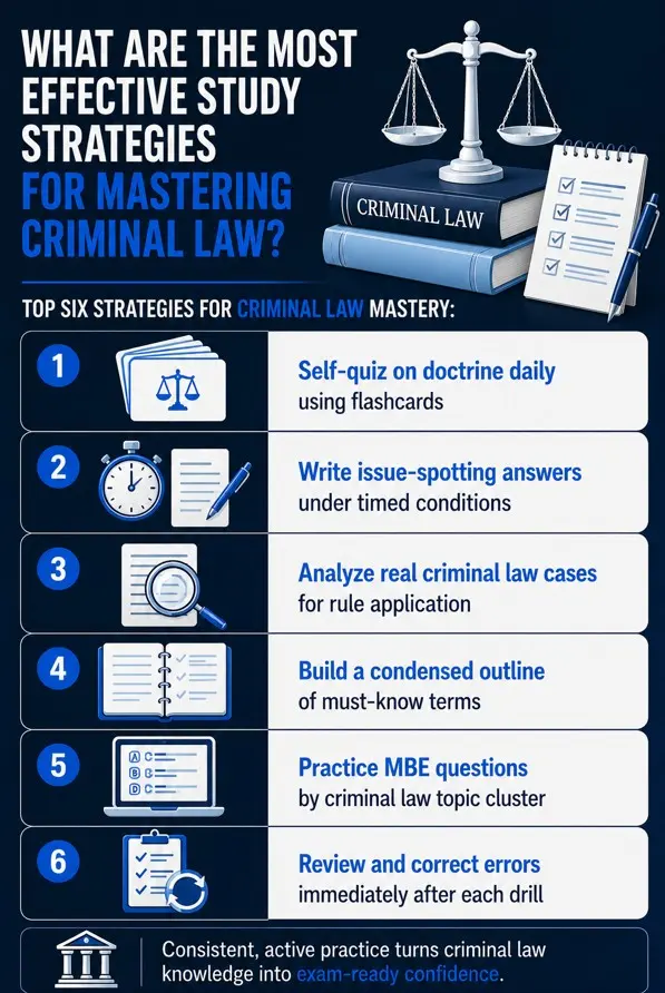 What Are the Most Effective Study Strategies for Mastering Criminal Law?
