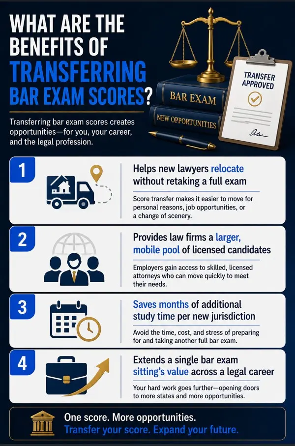 What is the benefits of transferring bar exam scores
